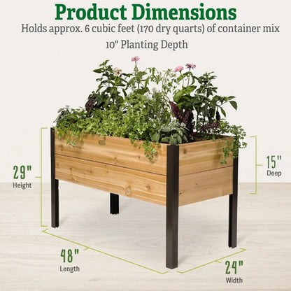 2026 Nuevo Self-Watering Elevated Cedar Planter Box 2 x 4