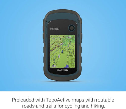 2026 Nuevo Garmin 010-02256-00 eTrex 22x navegador GPS portátil resistente color negro/azul marino