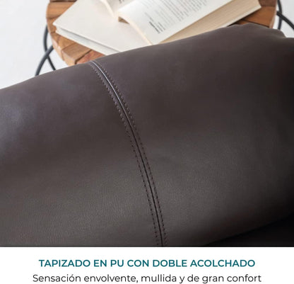 2026 Don Descanso - Sillón Masaje Relax Calor Trevi Negro Reclinable 160º con 8 Motores Silenciosos, Calor Lumbar, Sist. Masaje 4 Zonas y Acabado en PU Anti-Cuarteo [Incluye Mando]. Ideal Gente Mayor