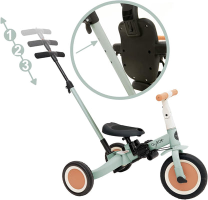 2026 Olmitos - Triciclo Evolutivo de Bebé 5 en 1 GYRO + - Bicicleta Niños Desde 1 Año hasta 5 años - De Triciclo a Bicicleta con o sin Pedales – Adaptable y transformable (Gyro +, Verde)