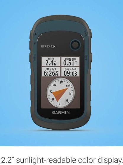 2026 Nuevo Garmin 010-02256-00 eTrex 22x navegador GPS portátil resistente color negro/azul marino