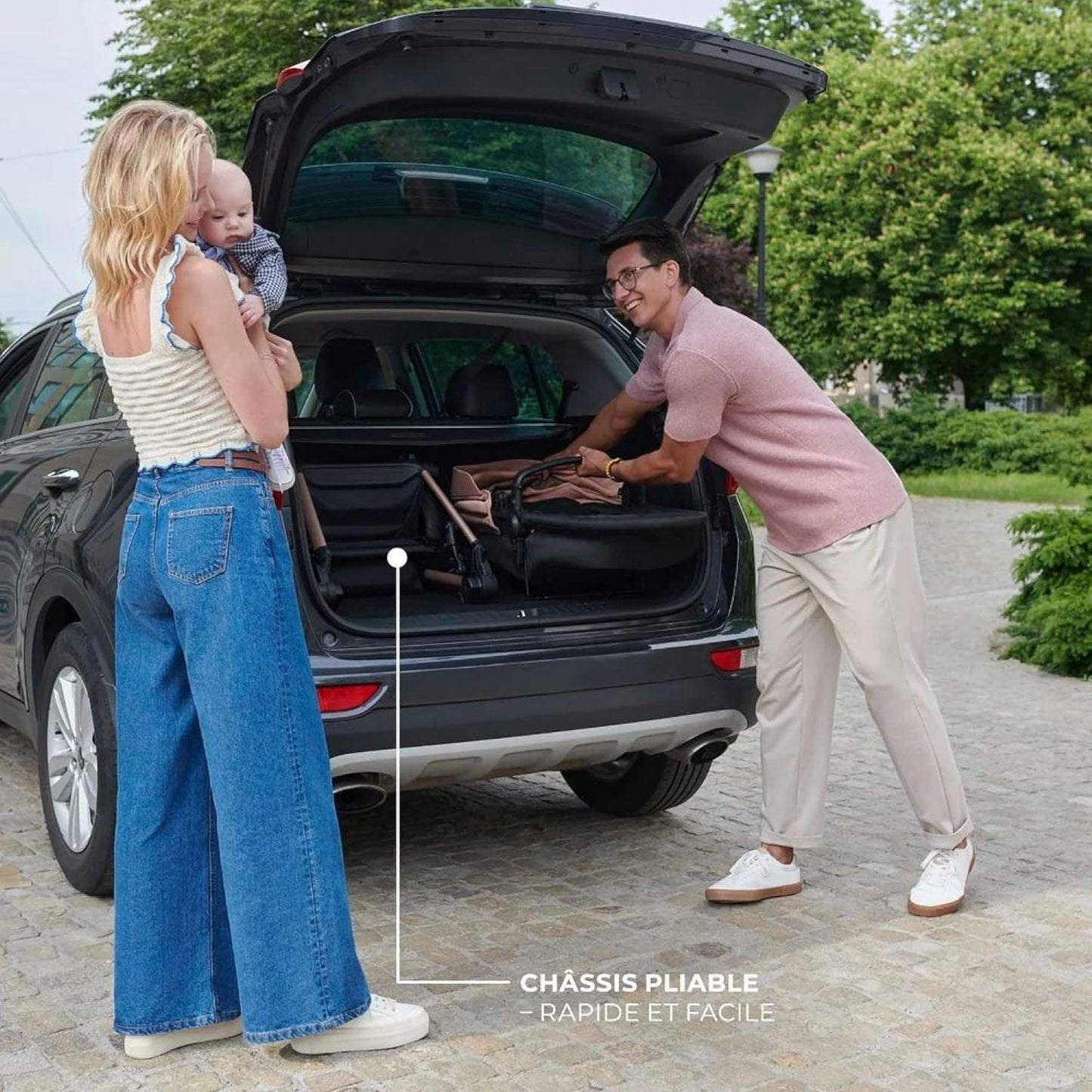 2026 Kinderkraft MOOV2 Silla de Coche 3 en 1, EVA, Mink PRO I-Size, Sistema de Viaje, Cochecito para Bebé, Silla de Paseo, Plegable, para Recién Nacido, Desde el Nacimiento hasta los 3 Años, Gris