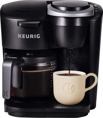 2026 Nuevo Keurig K-Duo Essentials cafetera de goteo con sistema de cápsulas K-Cup de una sola porción y jarra de 12 tazas, color negro