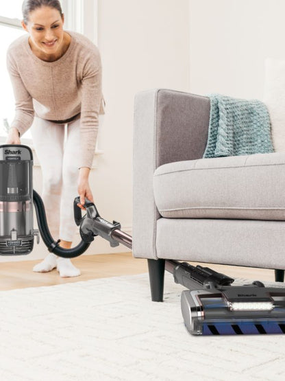 2026 Nuevo aspirador vertical con tecnología DuoClean PowerFin, sistema Powered Lift-Away y cepillo autolimpiante, acabado en color rosa dorado