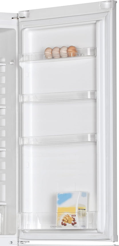 2026 Candy CCG1S 518EW - Frigorífico Combi, Ancho 55cm, Altura 1,80m, 252L, Cajón Verdulero, Control Mecánico de la temperatura, Iluminación LED, Puerta Reversible, 41DB, Blanco