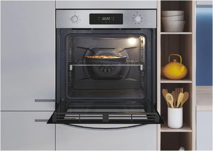 2026 Idea FIDC X625 L, Horno Multifunción, 70L, Limpieza Aquactiva, 1 Bandeja y 2 Rejillas, Guía Telescópica, 8 Funciones, Display Timer Touch, Mandos Push&Pull, Puerta 2 Cristales, Inox y Negro