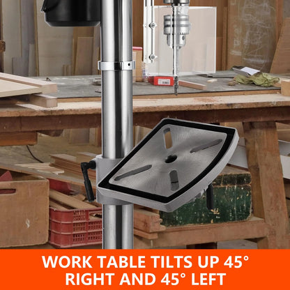 2026 Nuevo taladro de columna de 15 pulgadas con base de piso 7.5 amperios 120V con protección de seguridad