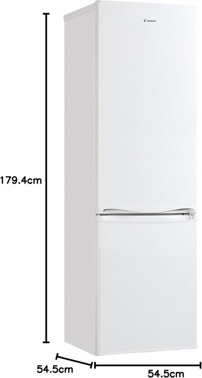 2026 Candy CCG1S 518EW - Frigorífico Combi, Ancho 55cm, Altura 1,80m, 252L, Cajón Verdulero, Control Mecánico de la temperatura, Iluminación LED, Puerta Reversible, 41DB, Blanco