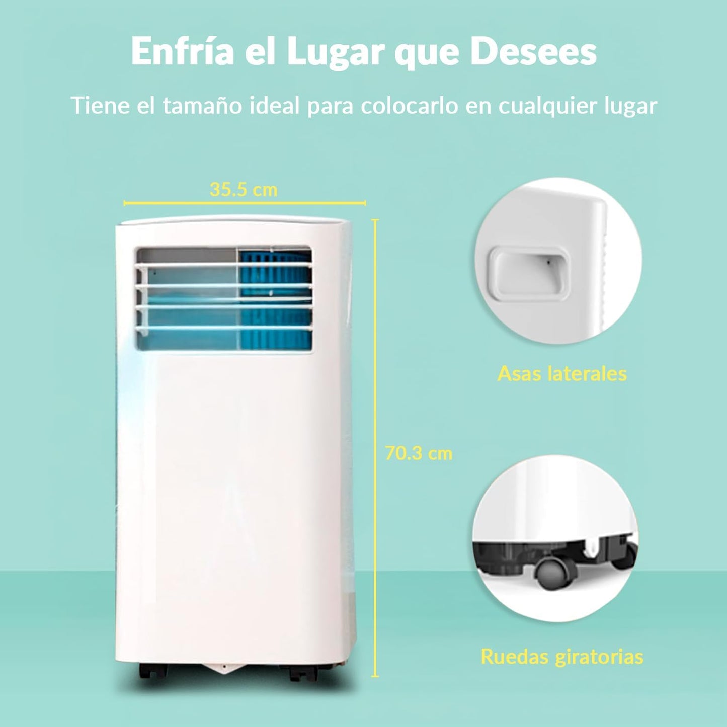 2026 COMFEE Pingüino Aire Acondicionado Portátil 8000 BTU / 2000 Frigorías – Climatizador sin unidad exterior – Enfriador Silencioso Bajo Consumo con Kit de Ventana | 3x1 Refrigera, Ventila y Deshumidifica